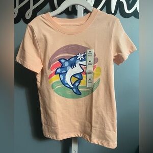 Cat & Jack Peach Kids Short Sleeve Shark Graphic Tee NWT 4T
